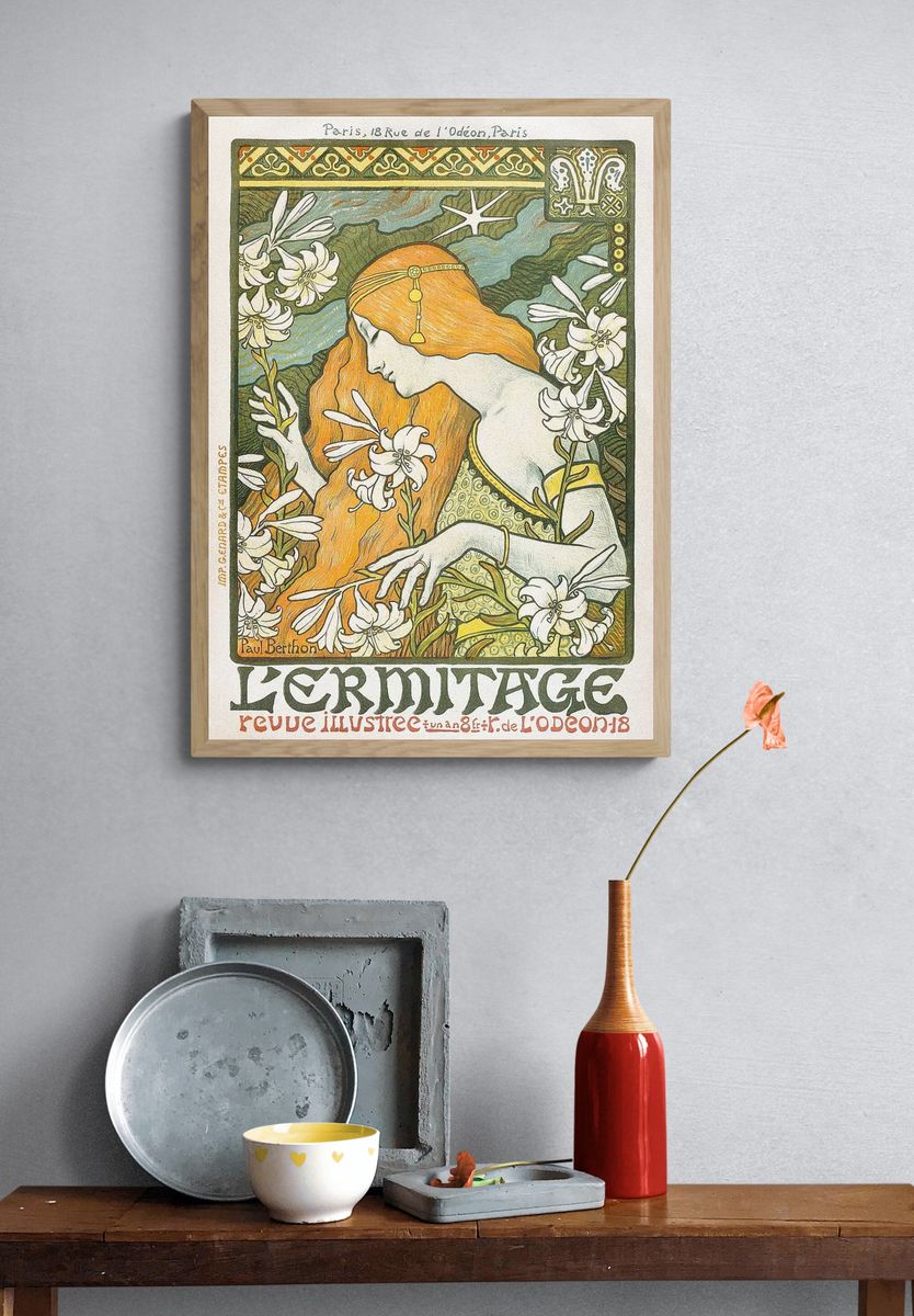 L'Ermitage (1897), vintage woman illustration. — room view 3