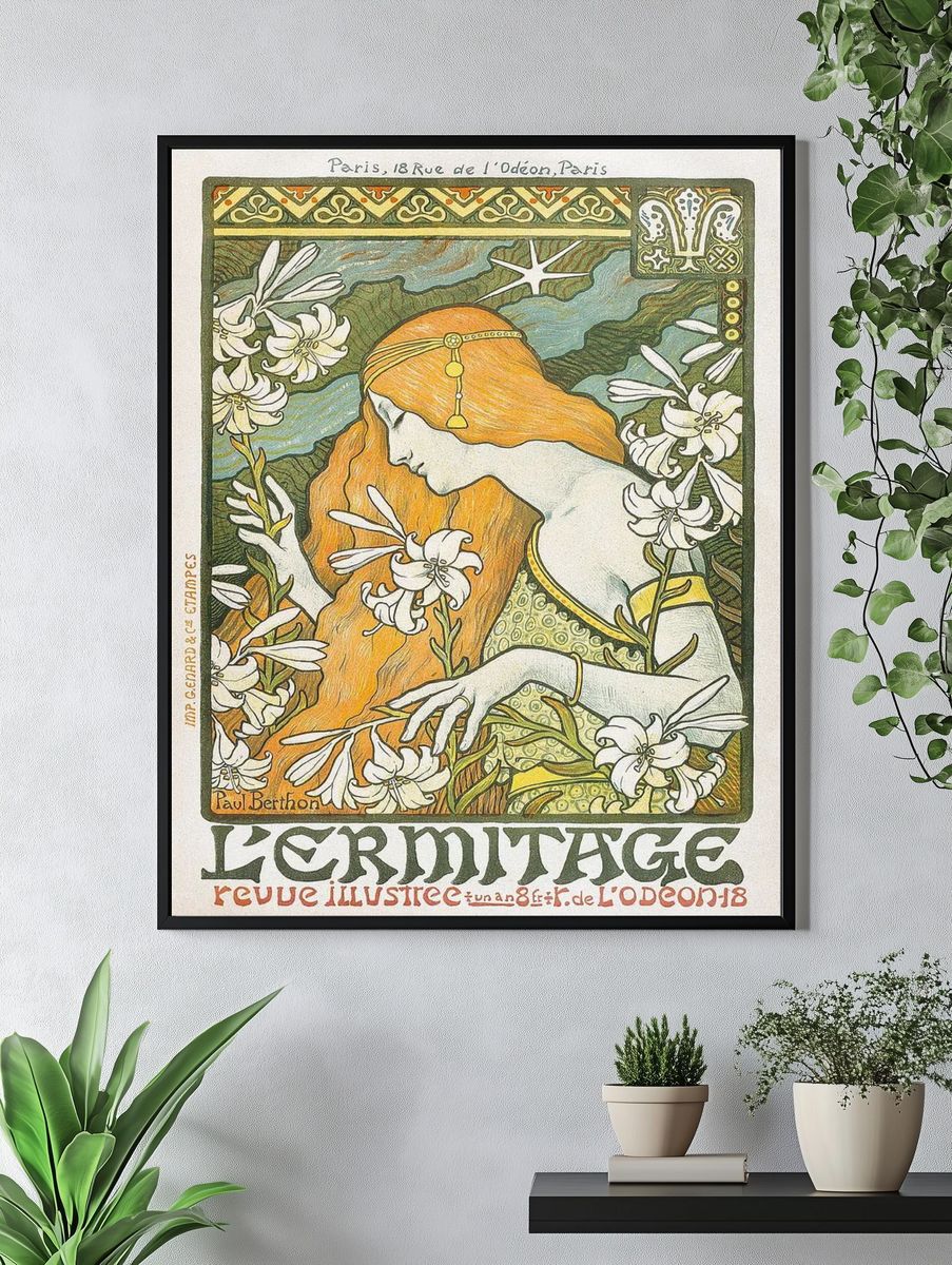 L'Ermitage (1897), vintage woman illustration. — room view 4