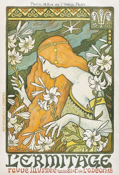 L'Ermitage (1897), vintage woman illustration.