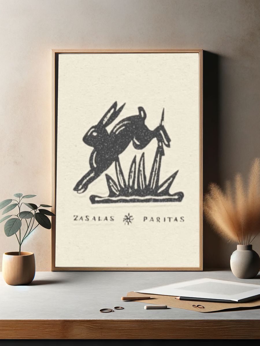 Zasalas Paritas Rabbit Vintage Print. — room view 2