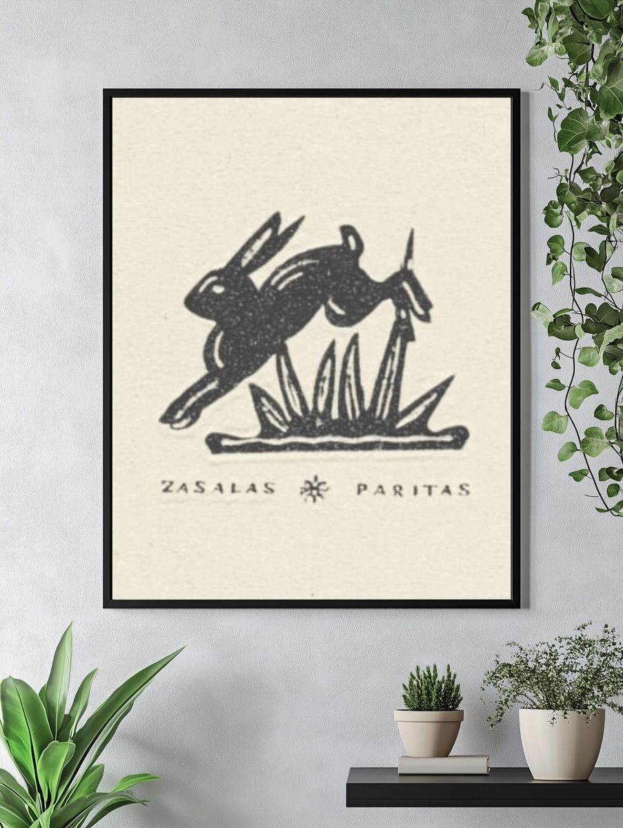 Zasalas Paritas Rabbit Vintage Print. — room view 4