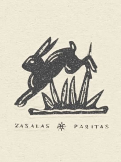 Zasalas Paritas Rabbit Vintage Print.