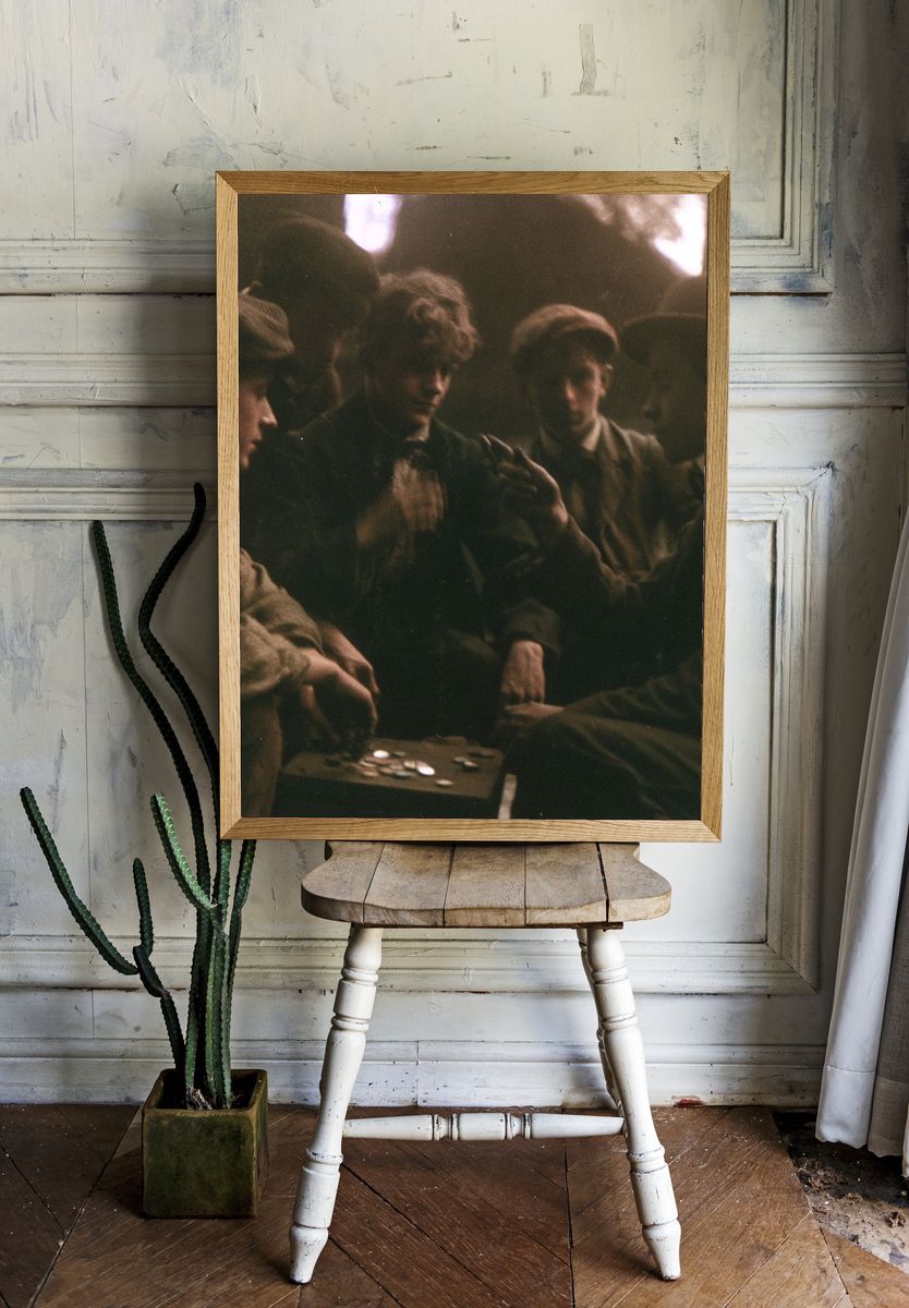 Vintage Card Players Poster. room preview