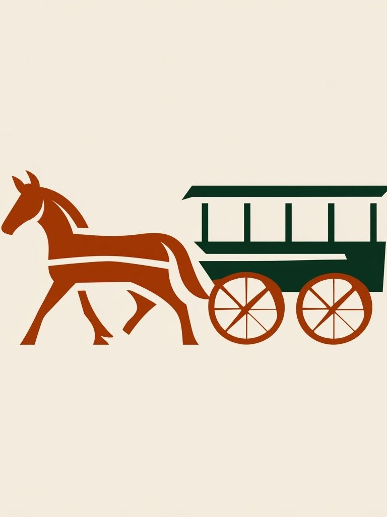 Horse Cart Vintage Print. poster — vintage art