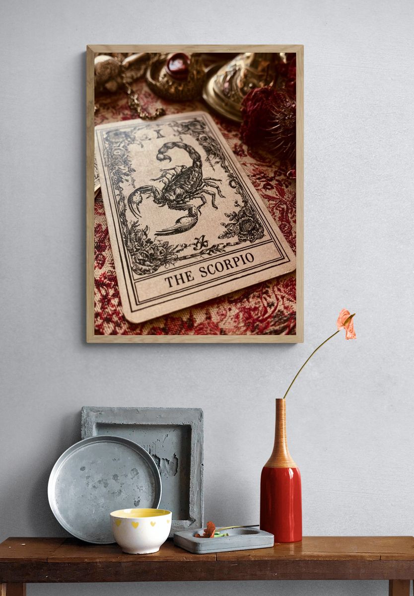 Scorpio Vintage Tarot Print. — room view 3