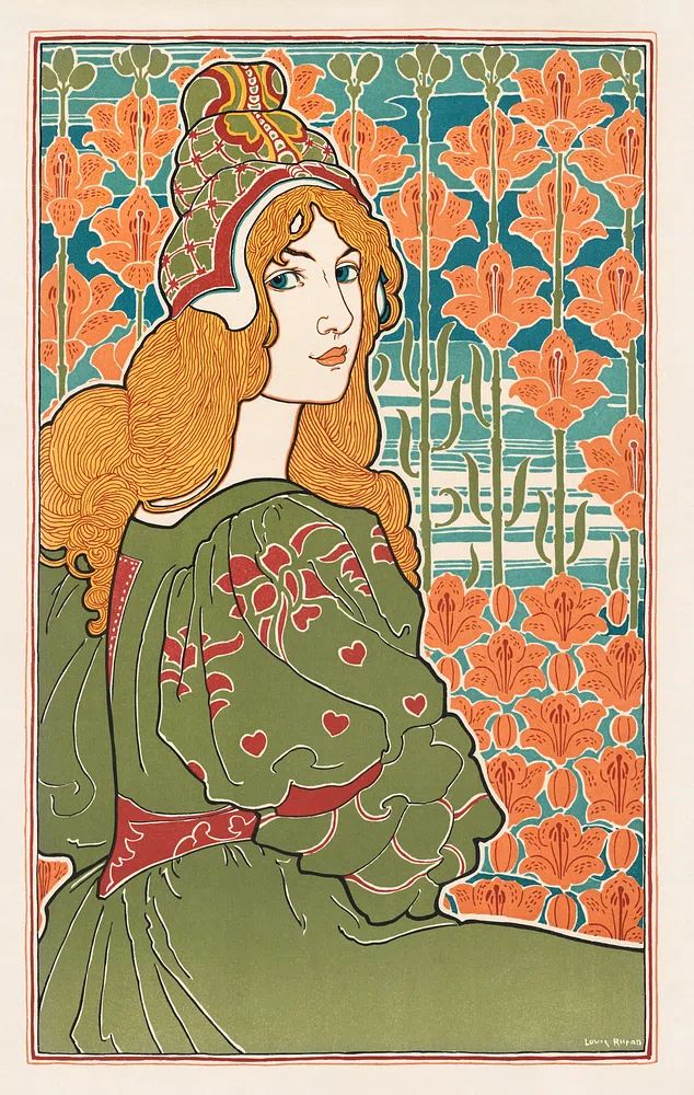 L'Estampe Moderne: Jane (1898) Louis. poster — vintage art
