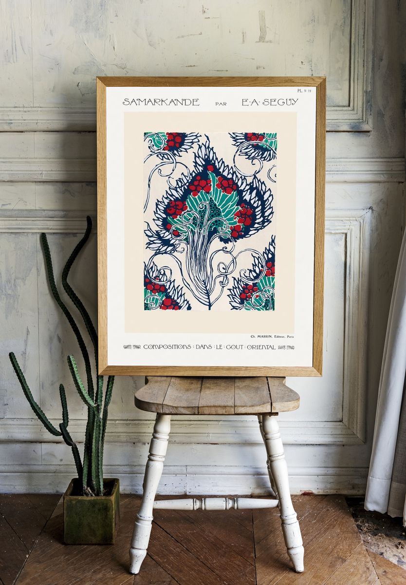 Samarkande Art Nouveau Poster. room preview