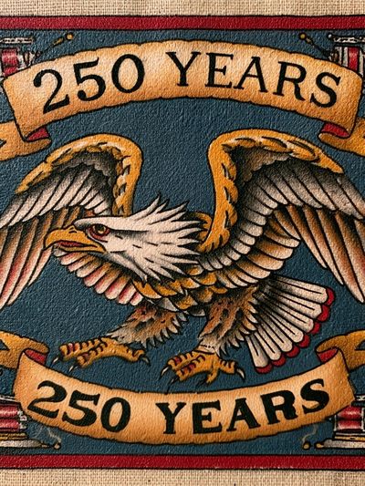 Heraldic Eagle 250 Years Vintage Poster.