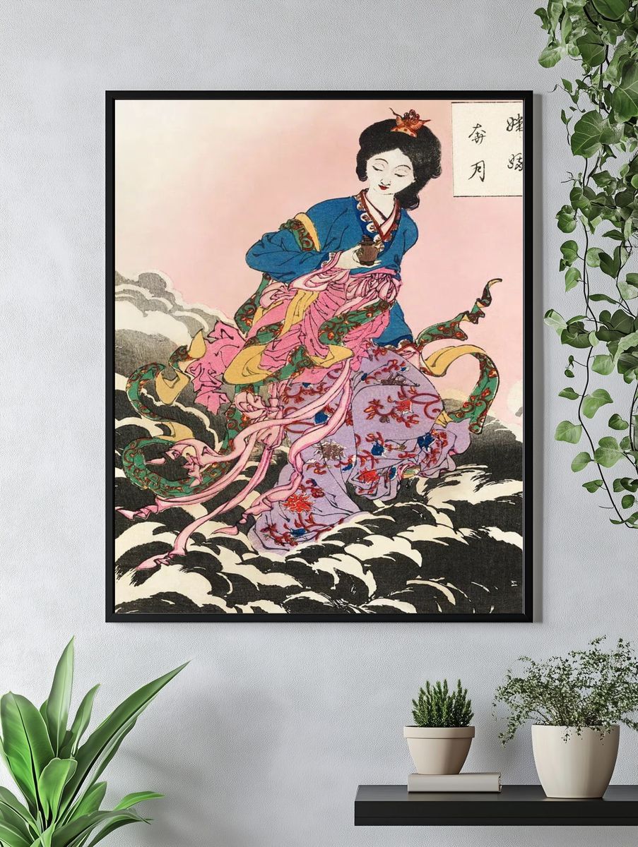 Japanese Geisha Vintage Print. — room view 4