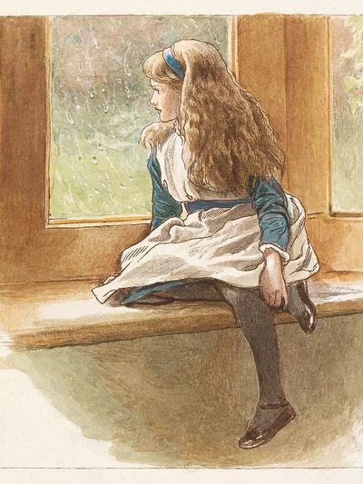 Girl by the Window — Vintage Print