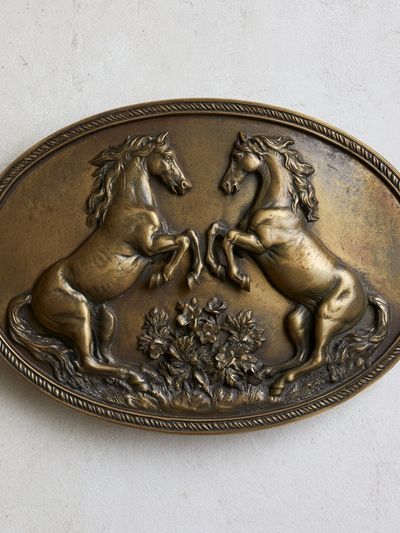 Rearing Horses Vintage Print.