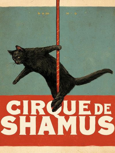 Circus Cat Vintage Poster.