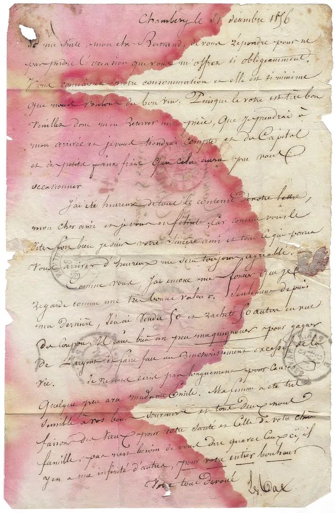 Antique letter. poster — vintage art