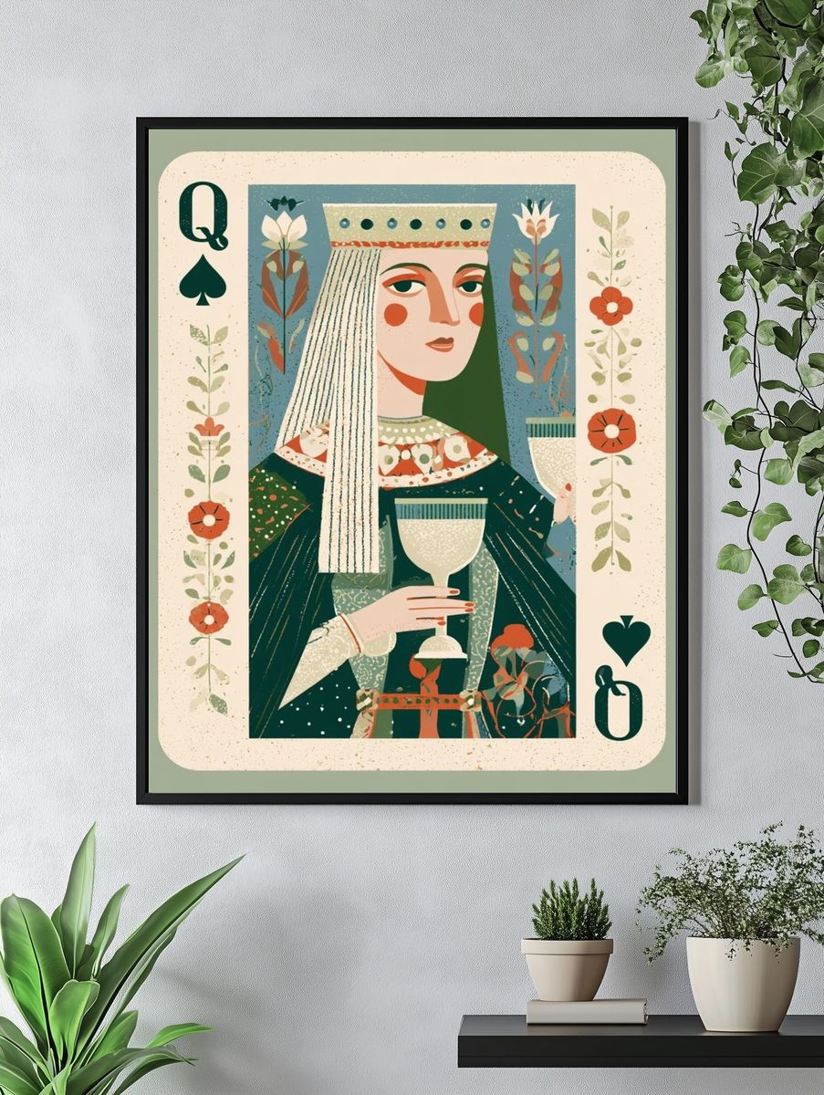 Queen of Spades Vintage Poster. — room view 4