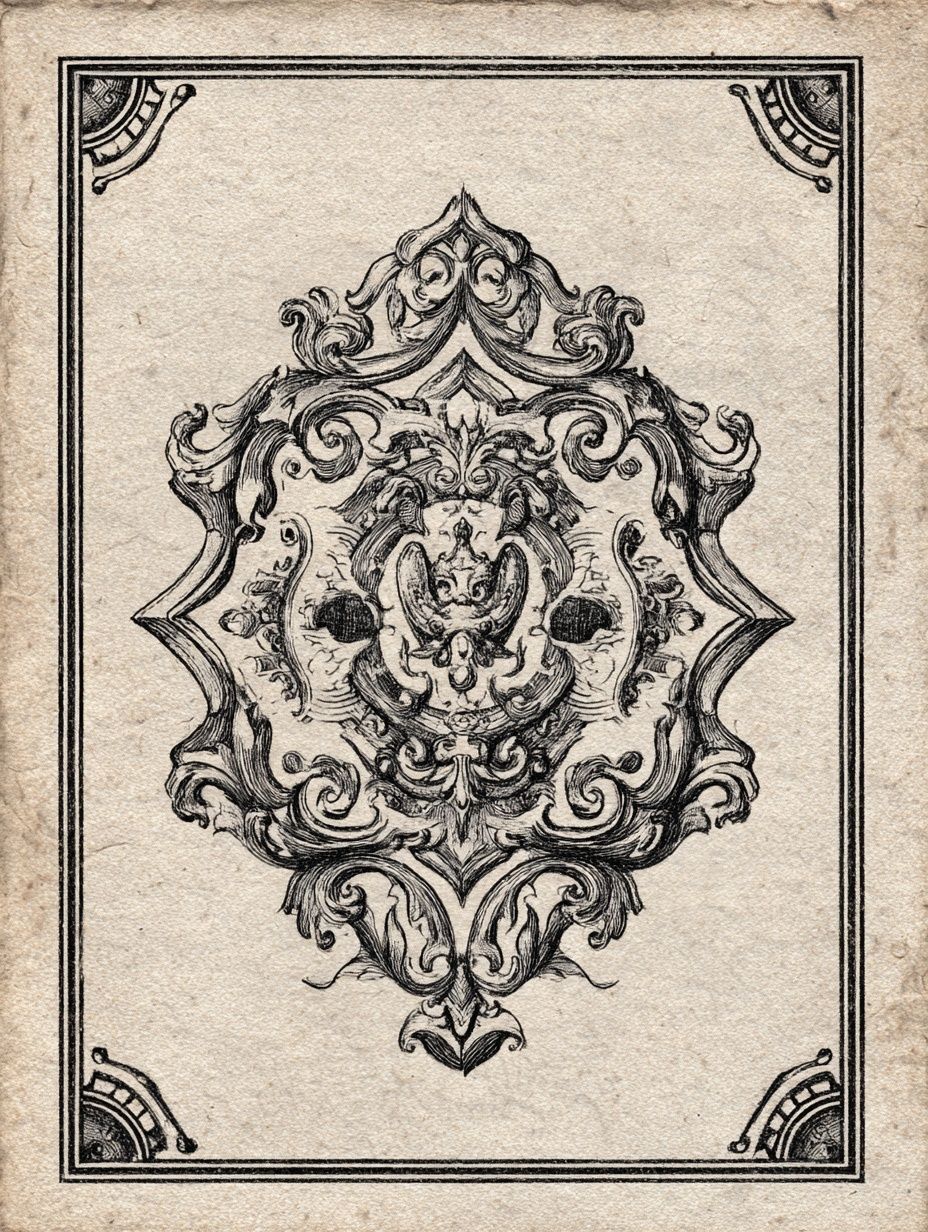Ornate Vintage Design Poster. poster detail