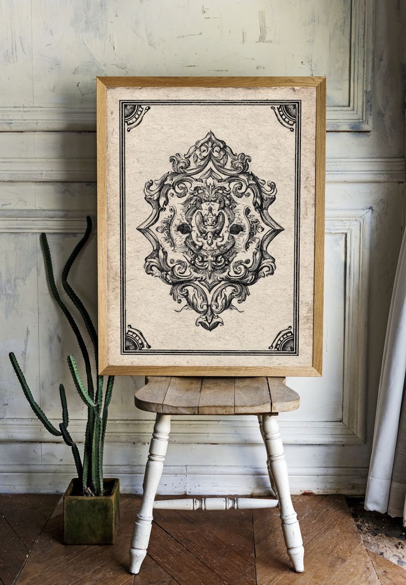 Ornate Vintage Design Poster room preview