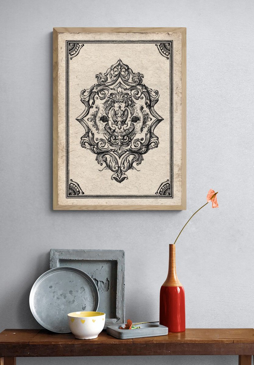 Ornate Vintage Design Poster. — room view 3