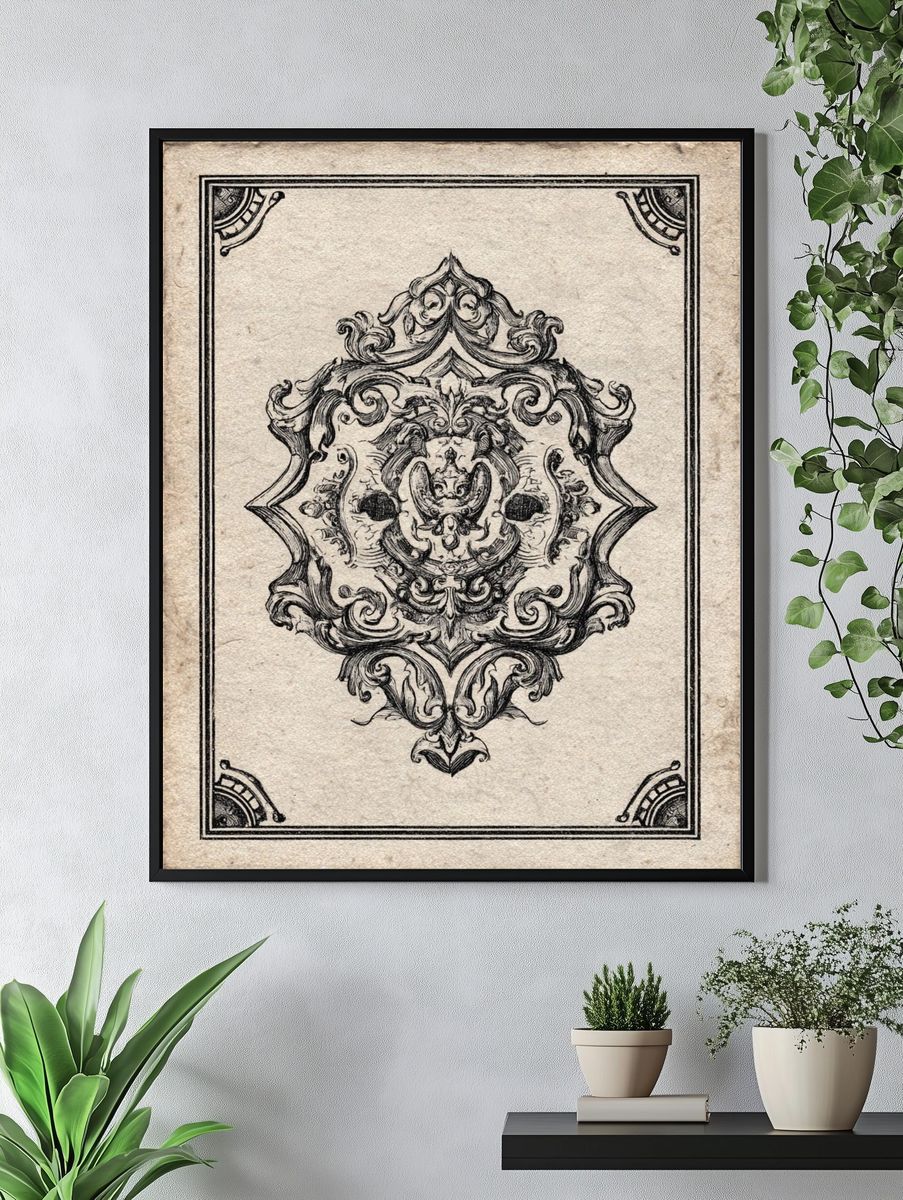 Ornate Vintage Design Poster. — room view 4