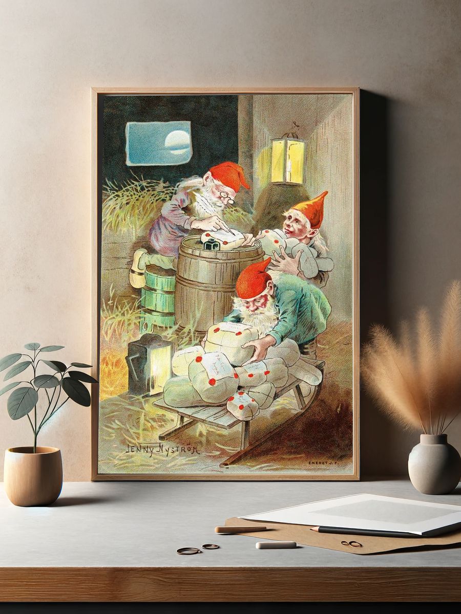 Christmas card Jenny Nystrom showing. — room view 2