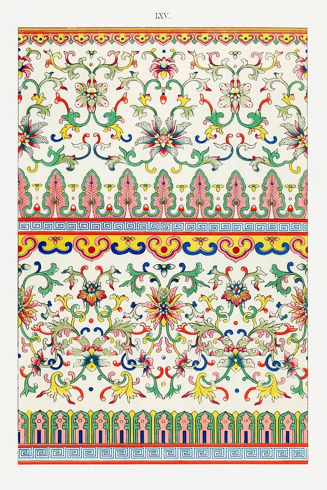 Ornate Floral Pattern Vintage Print. poster — vintage art