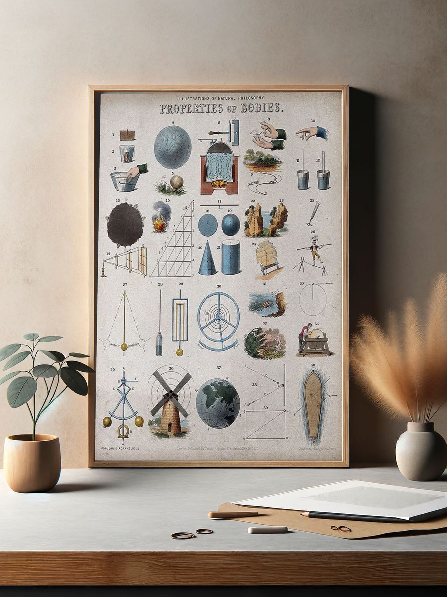 Physics: scientific equipment. Coloured engraving. — room view 2
