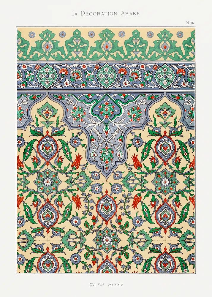 La Decoration Arabe, plate no. poster — vintage art