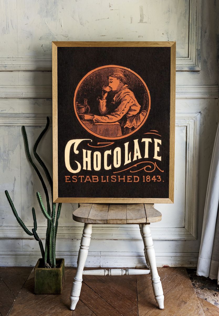Webb's Chocolate (1843) chromolithograph art. — room view 1