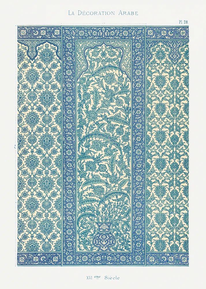 Arabic pattern, La Decoration Arabe. poster detail
