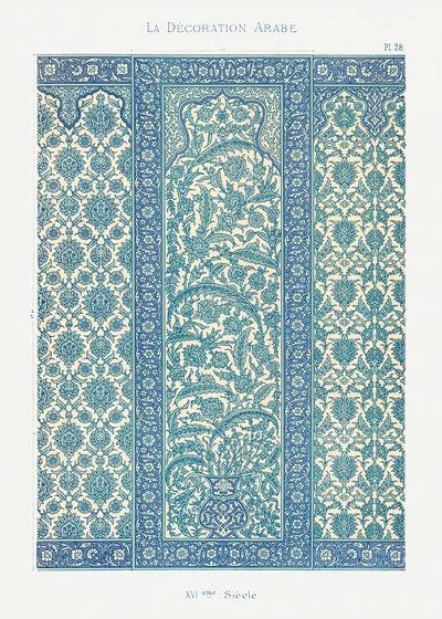 Arabic pattern, La Decoration Arabe. poster