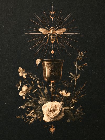 Mystic Altar Still Life Vintage Print.