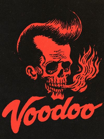 Voodoo Skull Typography Poster. poster