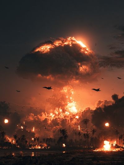 Volcanic Explosion — Digital Art Print.