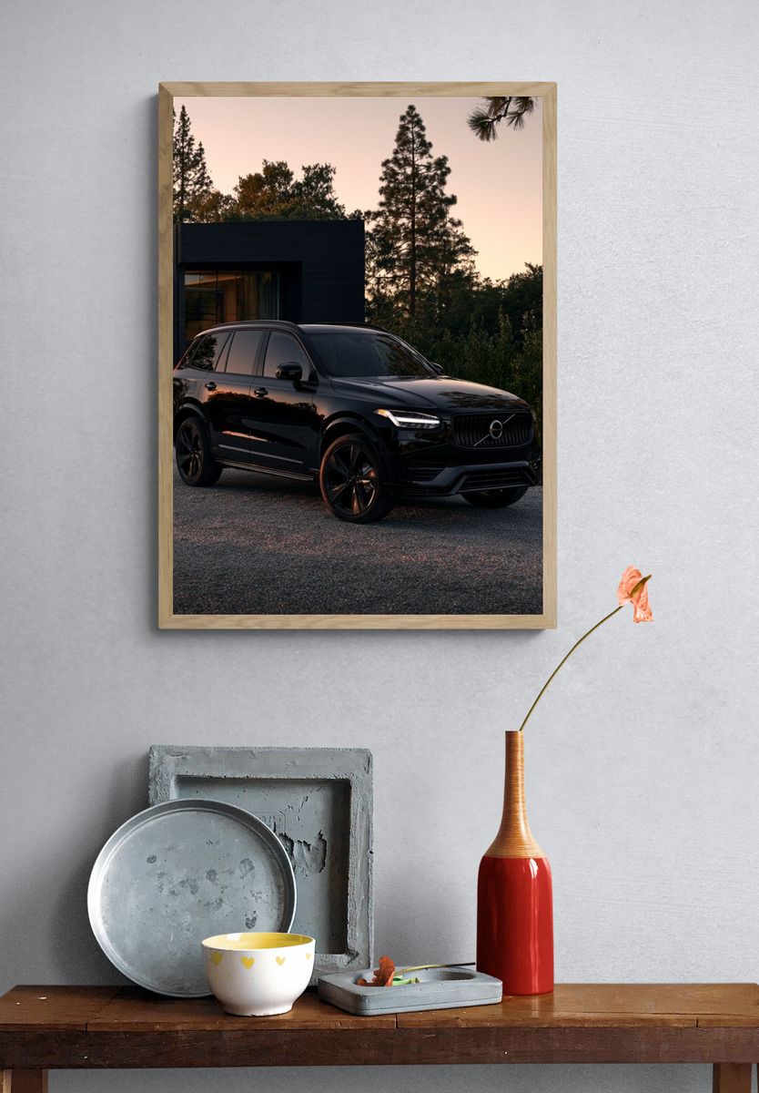Black Volvo SUV Photography Poster. — room view 3