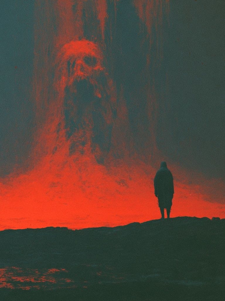 Volcanic Silhouette Photography Poster. poster — photography art