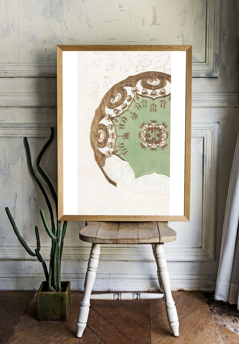 Ornate Plate Design — Vintage Print room preview