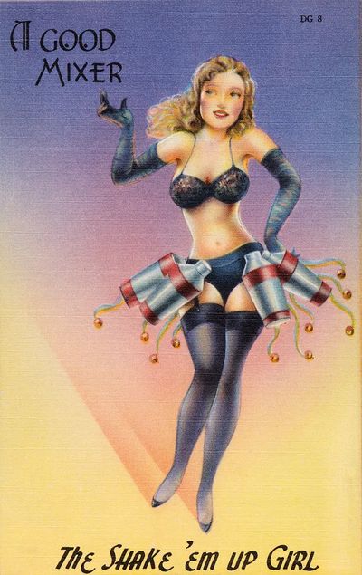The Shake 'Em Up Girl — Vintage Print. poster