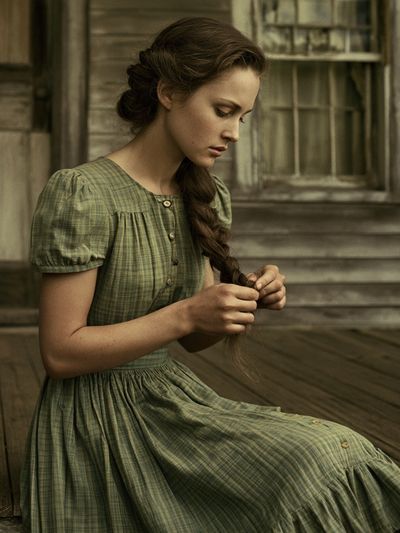 Vintage Portrait of a Braided Woman Poster. poster