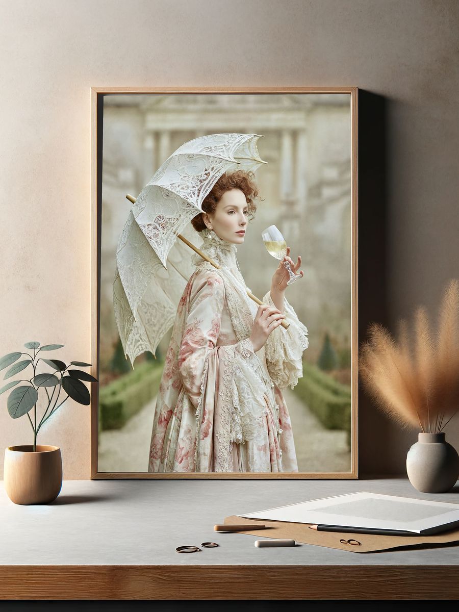 Victorian Portrait Fashion Poster. — room view 2
