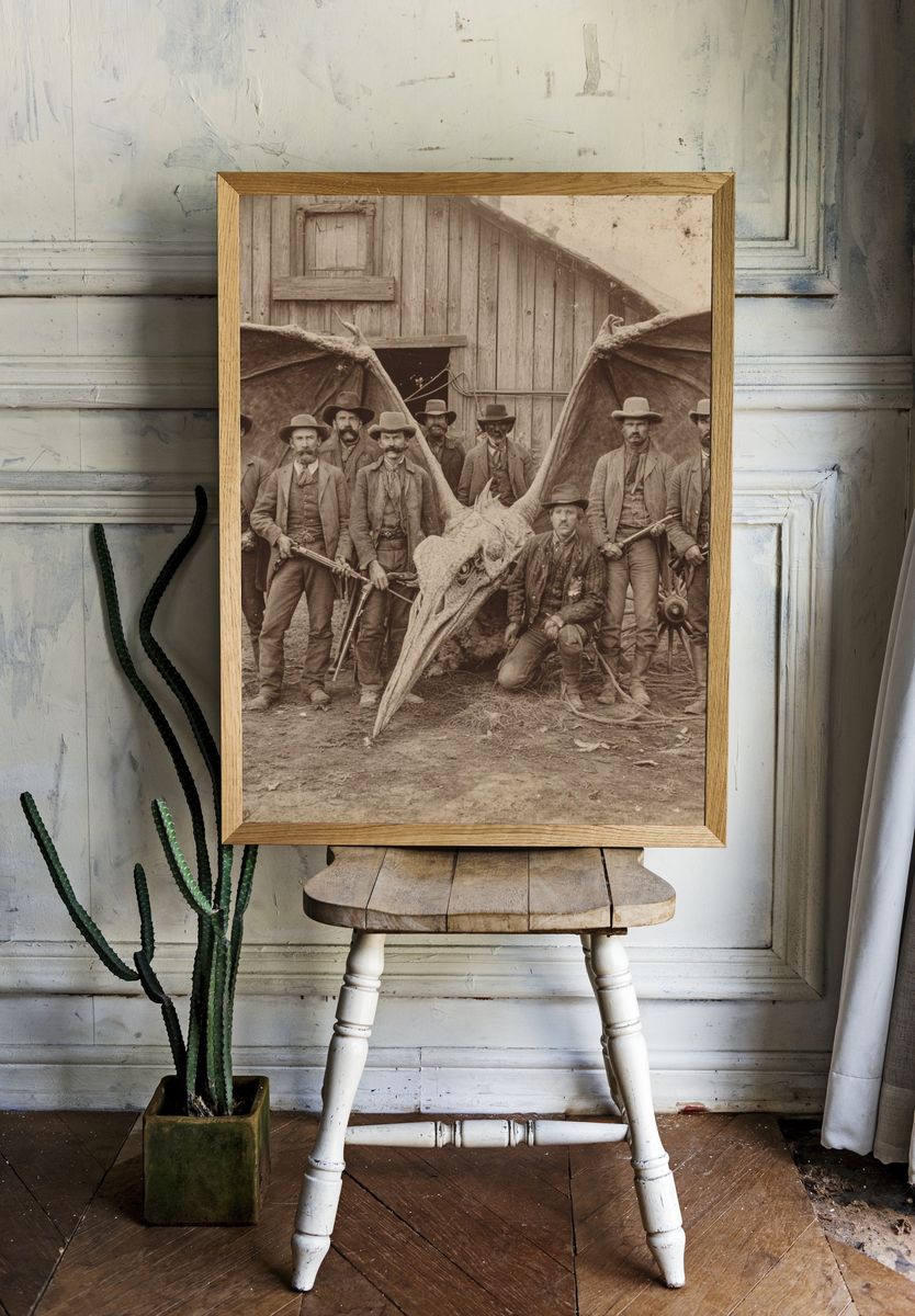 Vintage Pterosaur Hunters — Vintage Print room preview