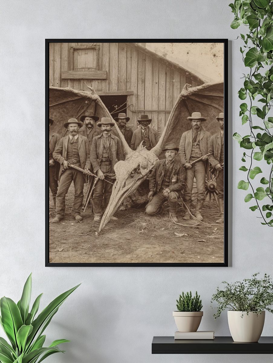 Vintage Pterosaur Hunters — Vintage Print. — room view 4