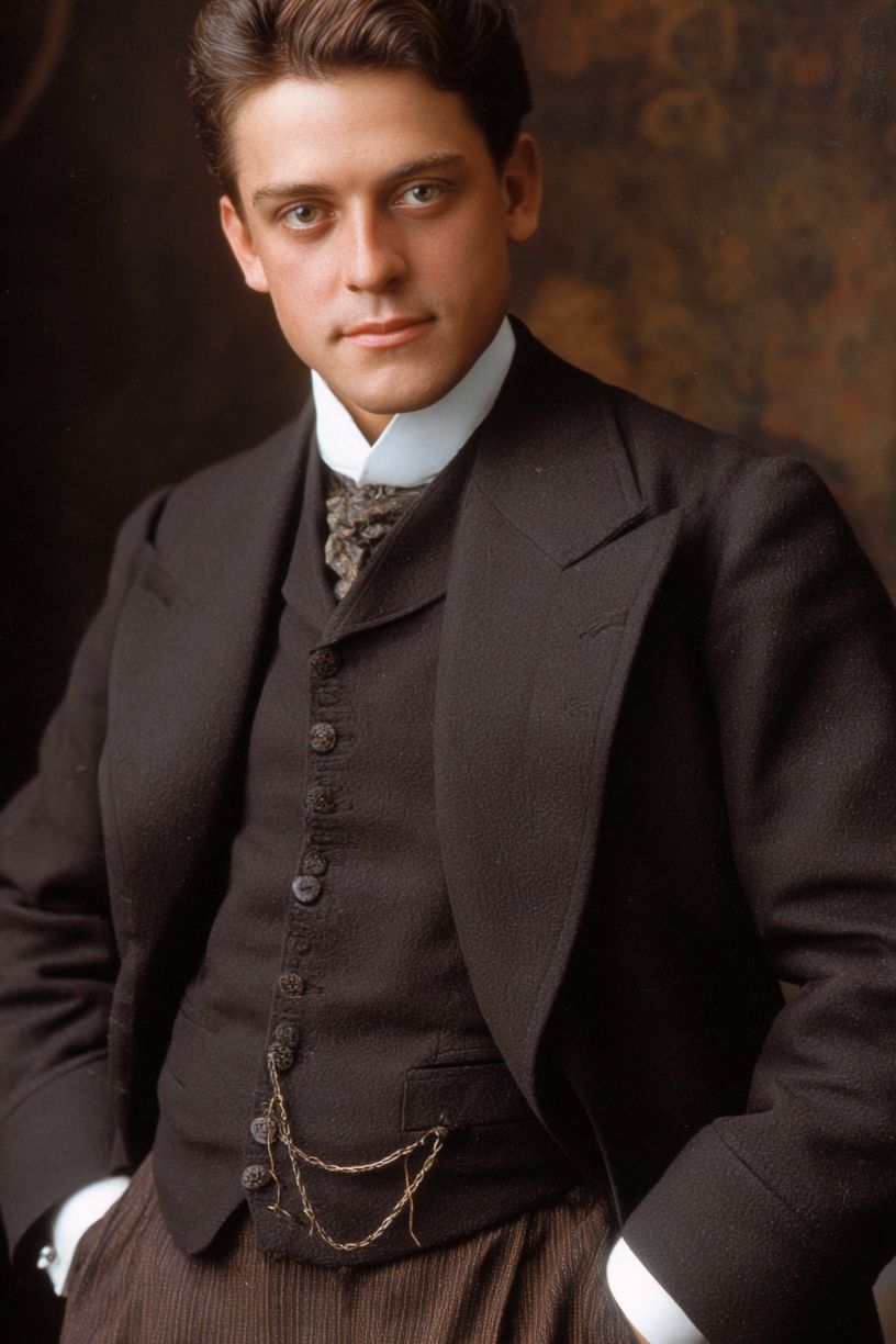 Vintage Portrait of a Young Man — Fine Art Print. poster — fine-art art