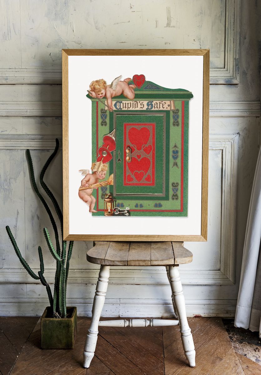 Cupid's Safe — Vintage Print. — room view 1