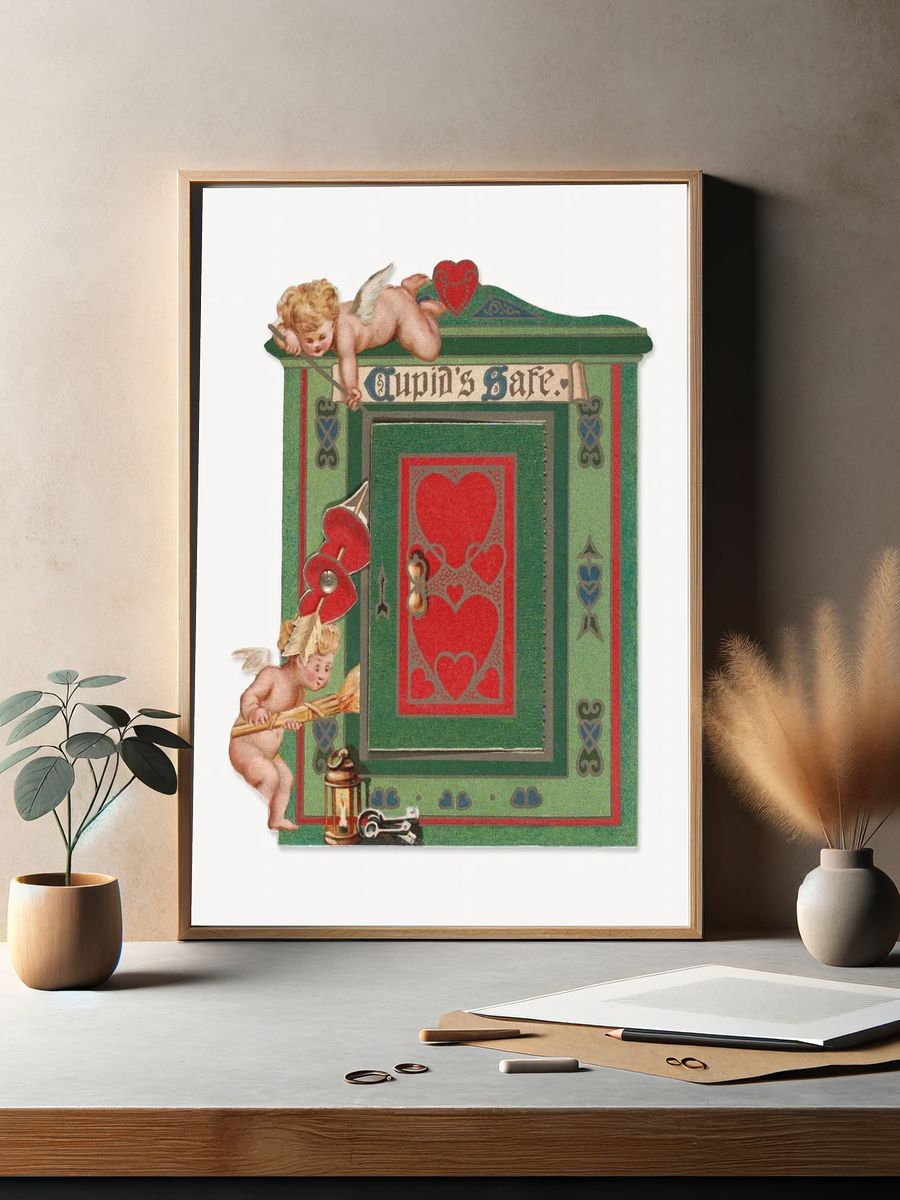 Cupid's Safe — Vintage Print. — room view 2