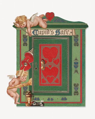 Cupid's Safe — Vintage Print