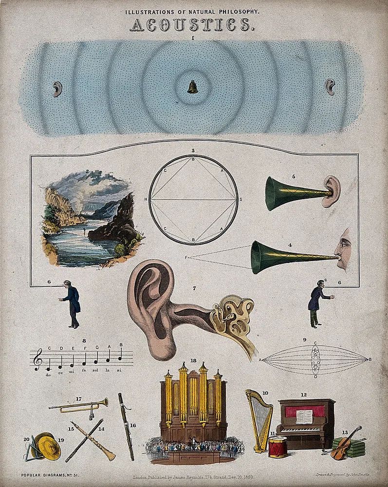 Acoustics — Vintage Print. poster detail