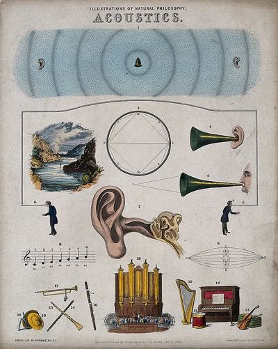 Acoustics — Vintage Print. poster