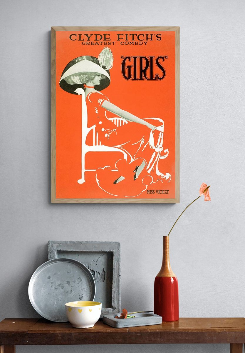 Girls — Vintage Print. — room view 3