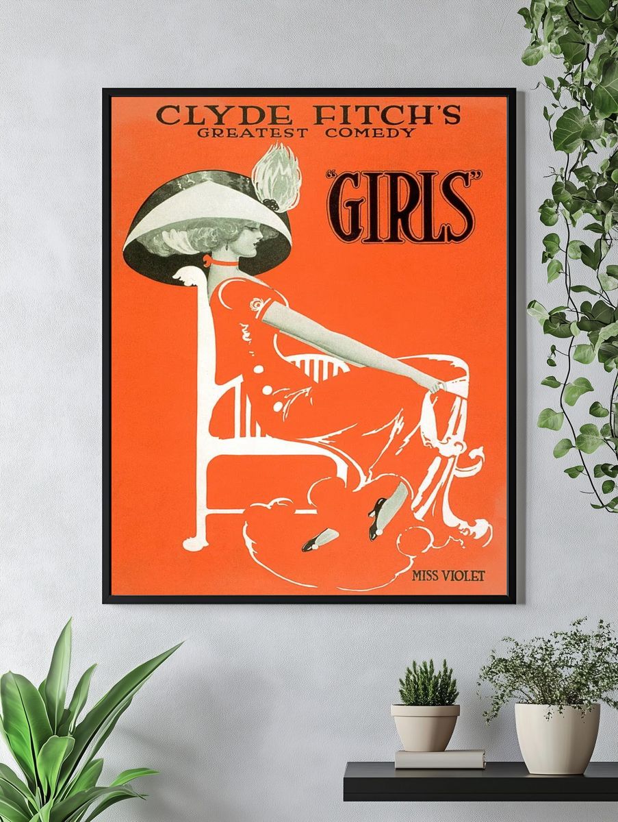 Girls — Vintage Print. — room view 4