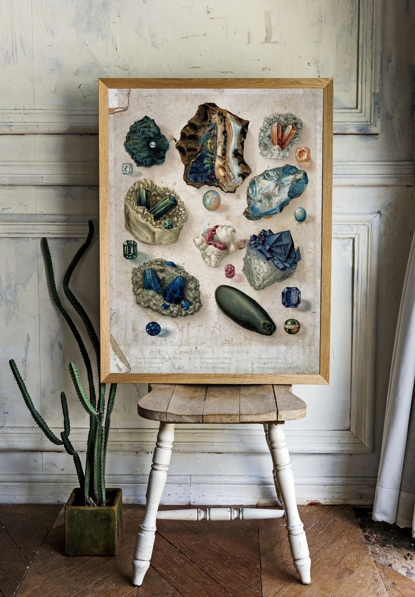 Precious Stones — Vintage Print. — room view 1