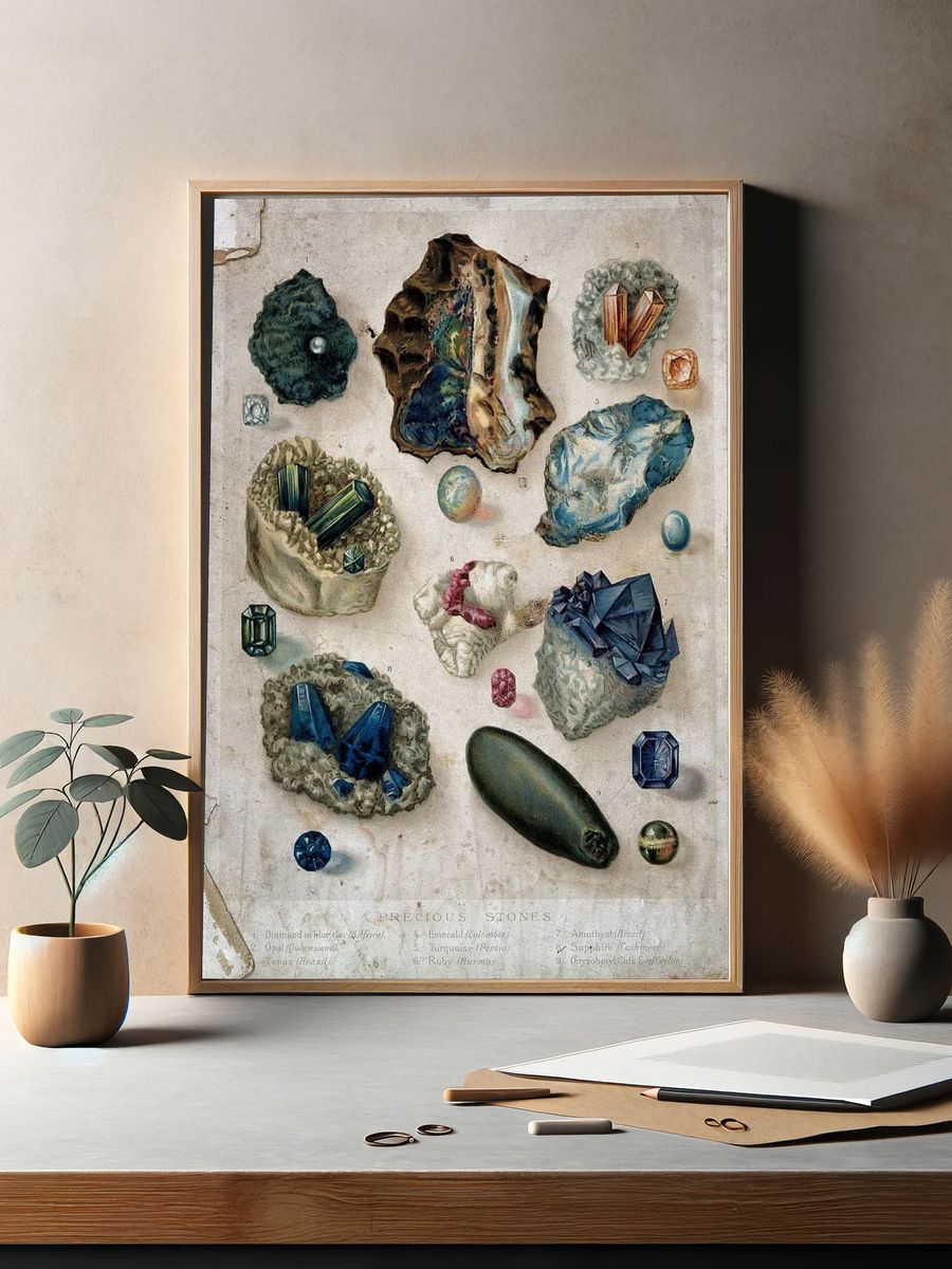 Precious Stones — Vintage Print. — room view 2